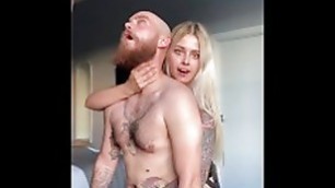Blonde Femdom pegs ex boyfriends ass until he cums hard