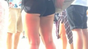 Spyng Teen Dancing & Showing Cheeks in Mini Shorts