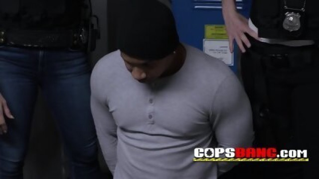 Lucky Bastard Is Pounding A MILF Officer S Ass With His Huge Black Cock!