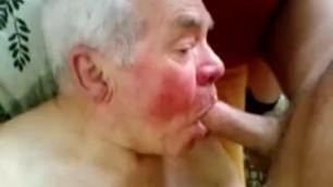 Nice Grandpa Worshiping Big Cock