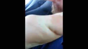 Mom makes Rent by getting Toes Sucked in Car