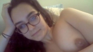 Cute 20yo Turkish College Student with Small Tits Masturbating on Skype
