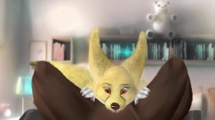 Cute little Furry Fenec Fox Plays with Big Knot Dick (extreme Deepthroat)