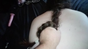 Anal with Long Haired BBW Pale Slave