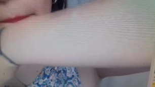 Spanish Girl Spit her Hand and Showing her Spaliva !