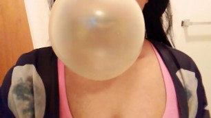 Blowing the Biggest Bubbles _ Gum Popping Chew _ ASMR