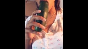 Whats App Girl Dominican Sucks Cucumber