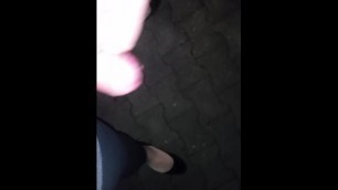 Masturbating in Public Wearing Leggings and Ballet Flats