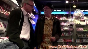 Real dutch whore sucks old mans cock