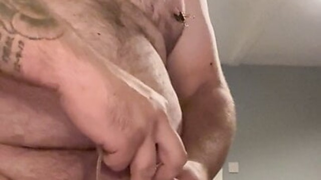 Extremely tight Cock bondage using dressing gown cord