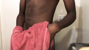 Oiling my body up with coconut oil - Big black cock oil and a bbc