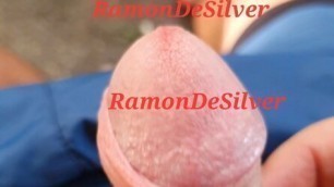 Master Ramon relaxes on the park bench and massages his divine cock, extremely sexy