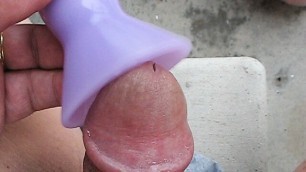Playing and making juicy precum