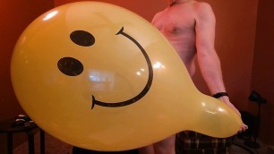 75) Smiley Balloon Jerk-Off -- Will He Pop? -- Balloonbanger