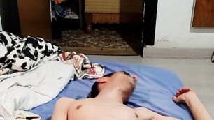 This slave is ordered to use hot sauce as anal lube