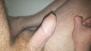 shower play full bladder pee spurt and cum