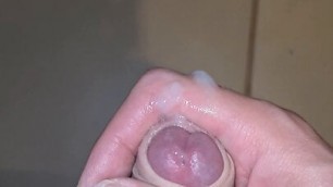 CloseUp early Morning Masturbation with a Lot of CUM on the floor before going to work POV