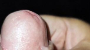 Close up slow motion early morning wank and cumshot